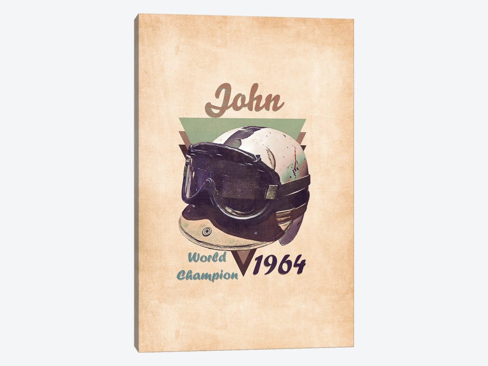 John Surtees's Helmet Retro by Pop Cult Posters 1-piece Art Print