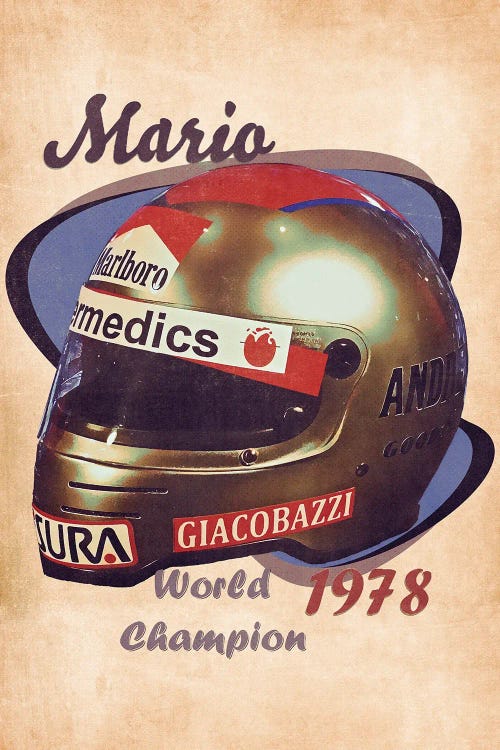 Mario Andretti's Helmet Retro