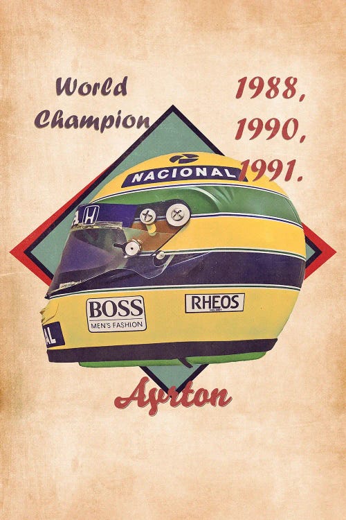 Ayrton Senna's Helmet Retro