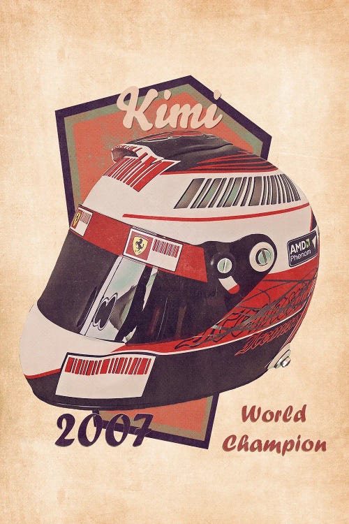 Kimi Raikkonen's Helmet Retro