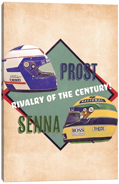 Prost Vs Senna Canvas Art Print - Auto Racing Art