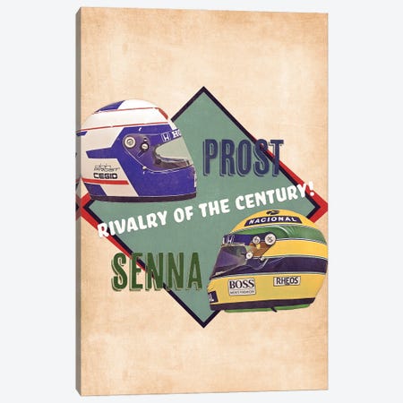 Prost Vs Senna Canvas Print #PCP179} by Pop Cult Posters Art Print