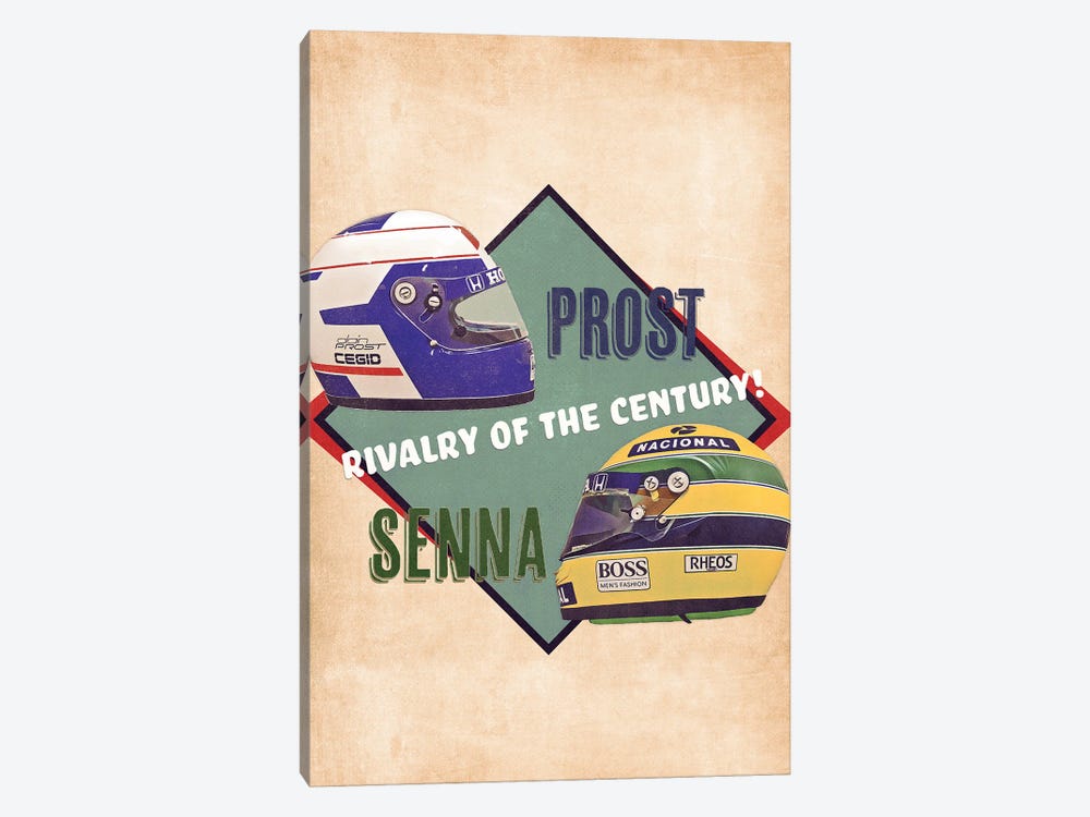 Prost Vs Senna by Pop Cult Posters 1-piece Canvas Wall Art