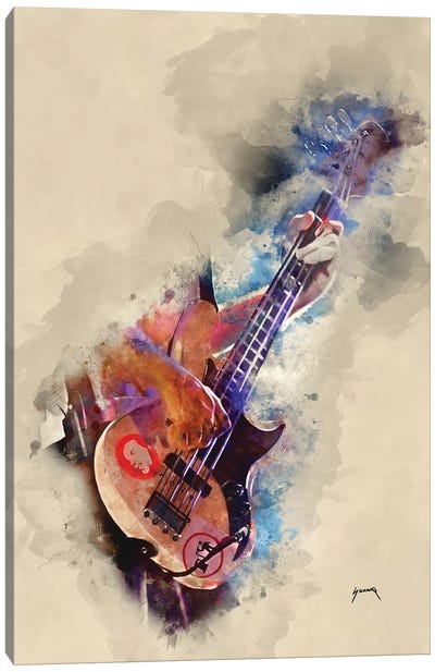 Flea's Bass Canvas Art Print - Guitar Art