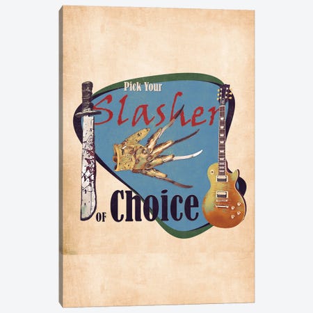 Pick Your Slasher Of Choice Canvas Print #PCP180} by Pop Cult Posters Canvas Wall Art