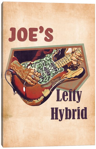 Joe Perry's Lefty Hybrid Guitar Canvas Art Print - Aerosmith
