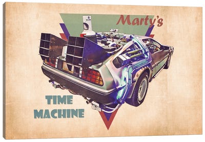 Marty's Time Machine Canvas Art Print - Vintage Movie Posters