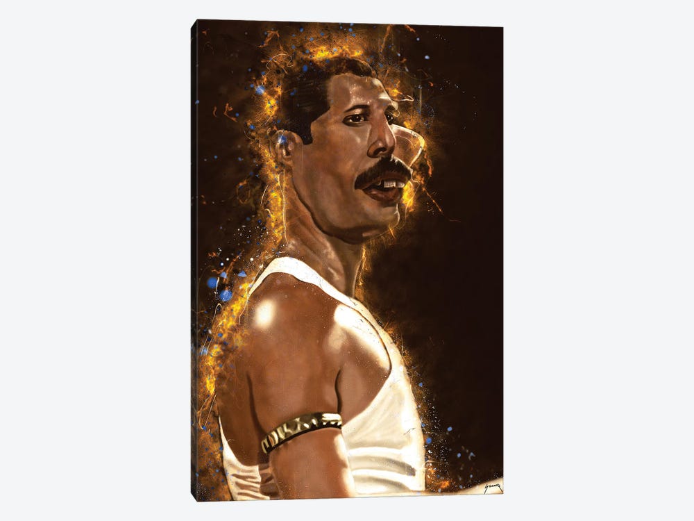 Freddie Mercury's Caricature by Pop Cult Posters 1-piece Canvas Art