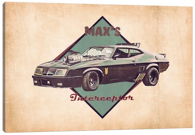 Max's Interceptor Canvas Art Print - Pop Cult Posters