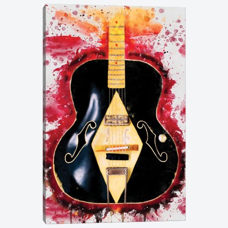 Bob Log III Electric Guitar Canvas Print #PCP194} by Pop Cult Posters Canvas Art