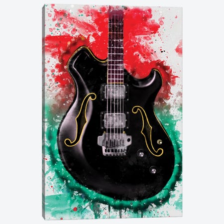 Wes Borland's Electric Guitar Canvas Print #PCP195} by Pop Cult Posters Canvas Artwork