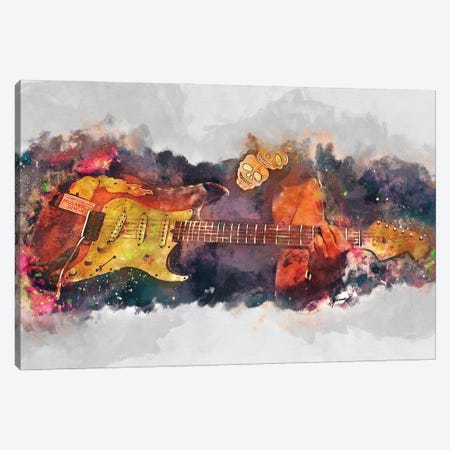 Popa Chubby's Guitar Canvas Print #PCP196} by Pop Cult Posters Canvas Wall Art