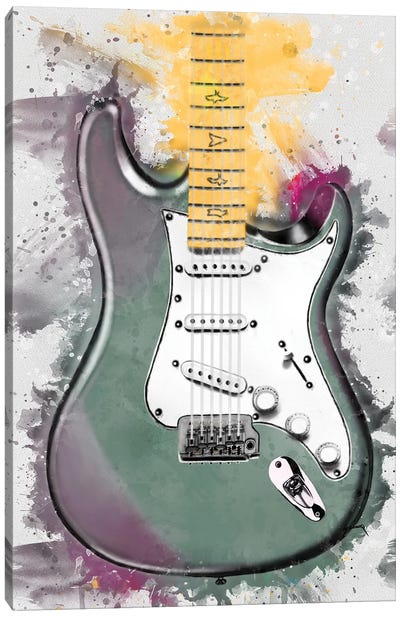 John Mayer's Lunar Ice Electric Guitar Canvas Art Print - John Mayer