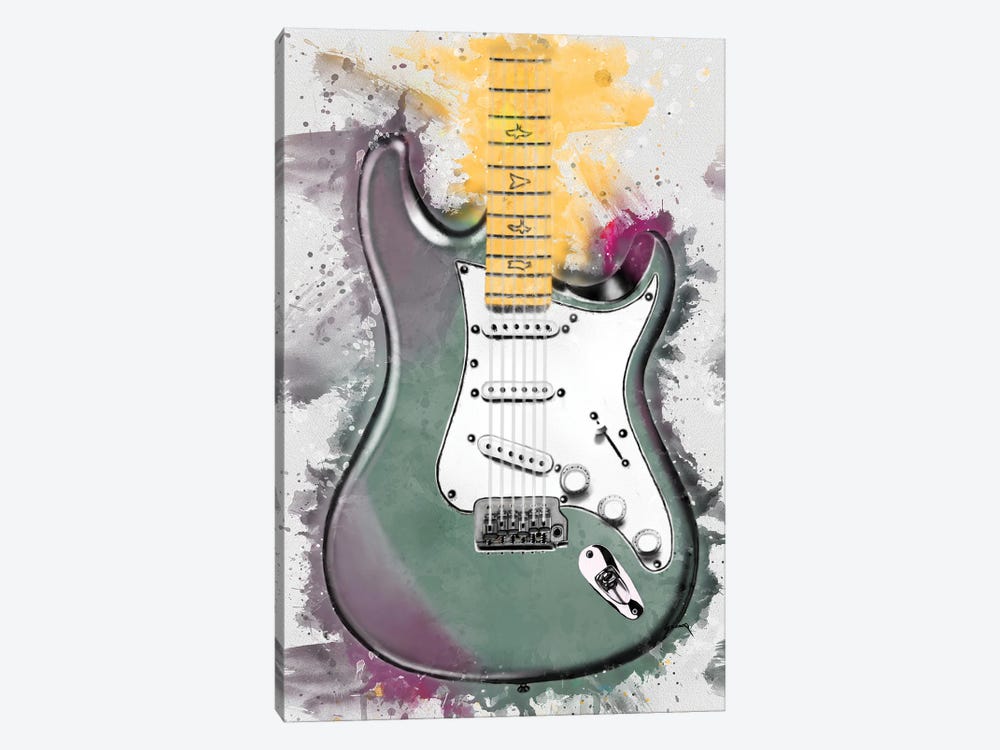 John Mayer's Lunar Ice Electric Guitar by Pop Cult Posters 1-piece Canvas Artwork