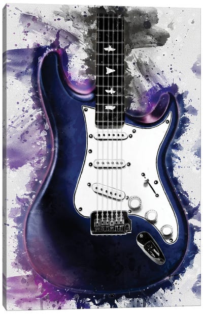 John Mayer's Nebula Electric Guitar Canvas Art Print - Pop Cult Posters