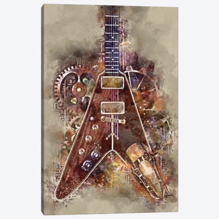 Albert King's Steampunk Guitar Canvas Print #PCP1} by Pop Cult Posters Canvas Wall Art