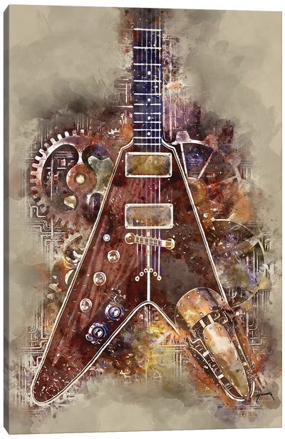 Albert King's Steampunk Guitar Canvas Art Print - Blues Music Art