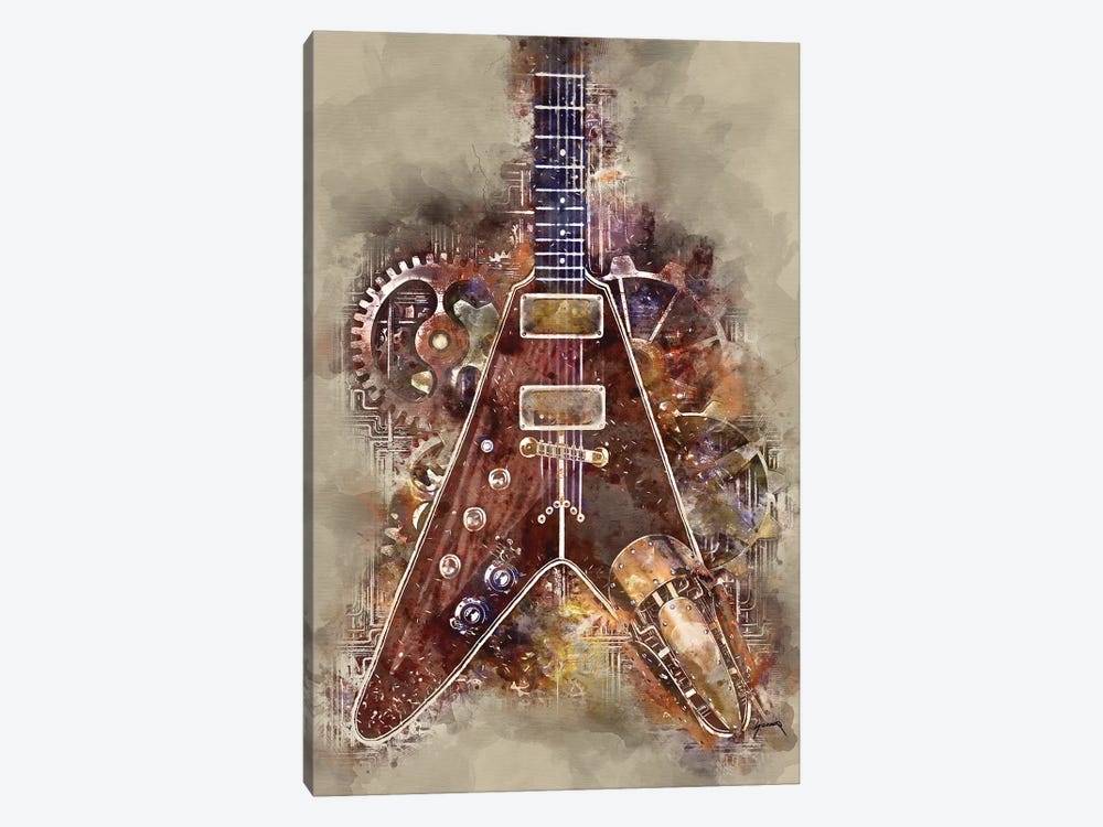 Albert King's Steampunk Guitar by Pop Cult Posters 1-piece Canvas Wall Art