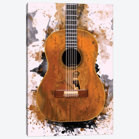 Willie Nelson's "Trigger" Acoustic Guitar Canvas Print #PCP200} by Pop Cult Posters Canvas Print