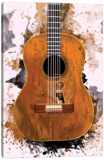 Willie Nelson's "Trigger" Acoustic Guitar Canvas Art Print - Pop Cult Posters