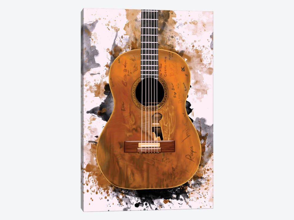 Willie Nelson's "Trigger" Acoustic Guitar by Pop Cult Posters 1-piece Canvas Artwork