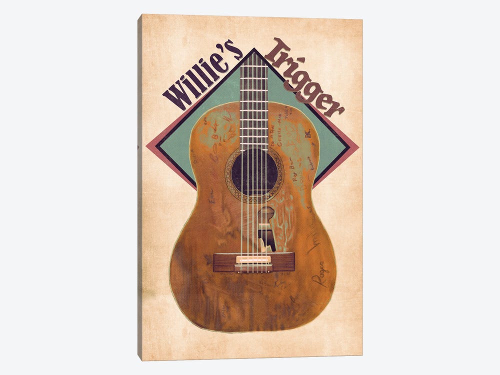Willie Nelson's Trigger Retro by Pop Cult Posters 1-piece Art Print