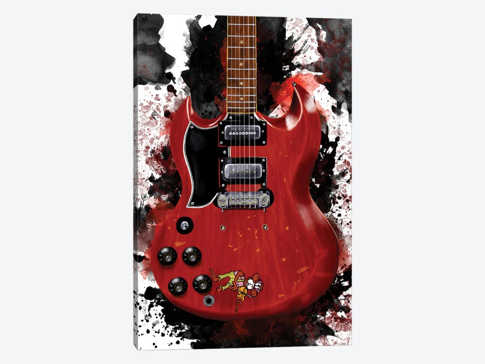 Tony Iommi's Monkey Electric Guitar by Pop Cult Posters 1-piece Canvas Art