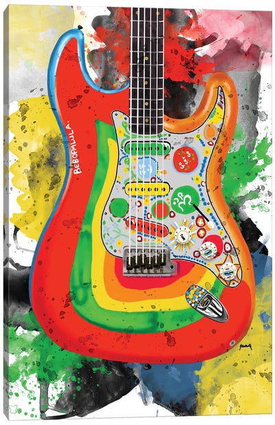 George Harrison's Rocky Guitrar Canvas Art Print - Blues Music Art