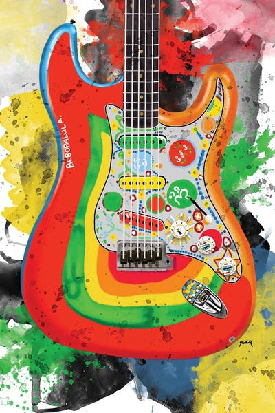 Bands: George Harrison's Rocky Guitrar by Pop Cult Posters