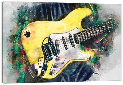Ritchie Blackmore's Electic Guitar Canvas Art Print - Heavy Metal Art