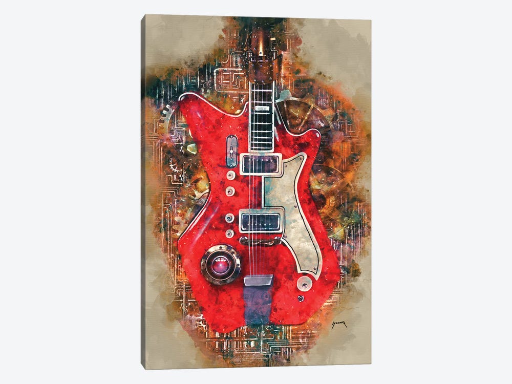 Jack White's Steampunk Guitar by Pop Cult Posters 1-piece Canvas Art Print