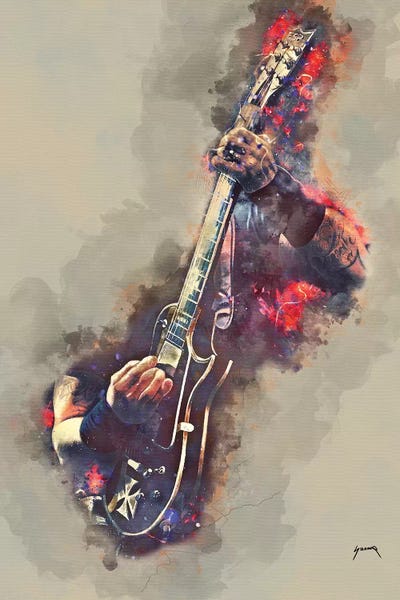 Slash's Electric Guitar Canvas Art By Pop Cult Posters | ICanvas