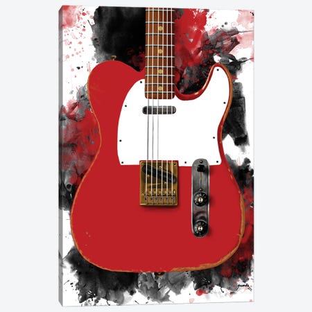 Muddy Waters' Electric Guitar Canvas Print #PCP210} by Pop Cult Posters Canvas Artwork