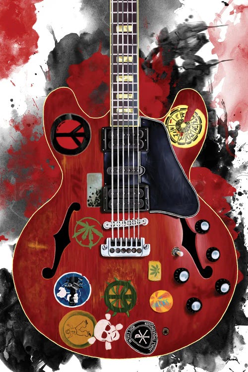 Alvin Lee's Electric Guitar by Pop Cult Posters wall art