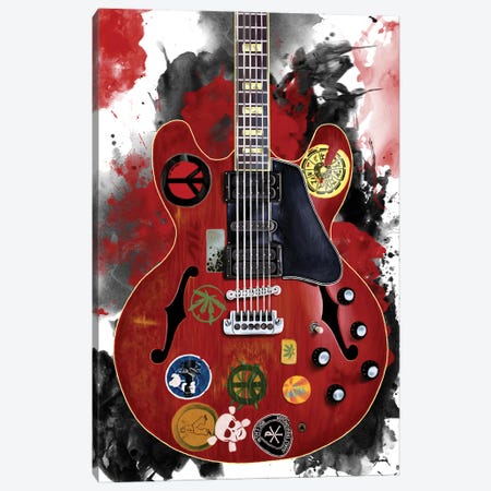 Alvin Lee's Electric Guitar Canvas Print #PCP217} by Pop Cult Posters Canvas Print
