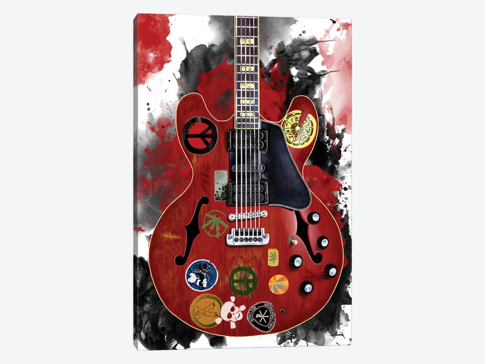Alvin Lee's Electric Guitar by Pop Cult Posters 1-piece Canvas Artwork