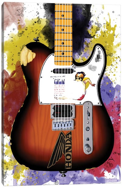 Jonny Greenwood's Electric Guitar Canvas Art Print - Johnny Greenwood