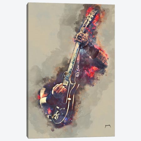 James Hetfield's Electric Guitar Canvas Print #PCP21} by Pop Cult Posters Canvas Print