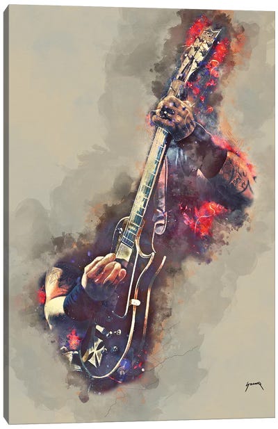 James Hetfield's Electric Guitar Canvas Art Print - Pop Cult Posters