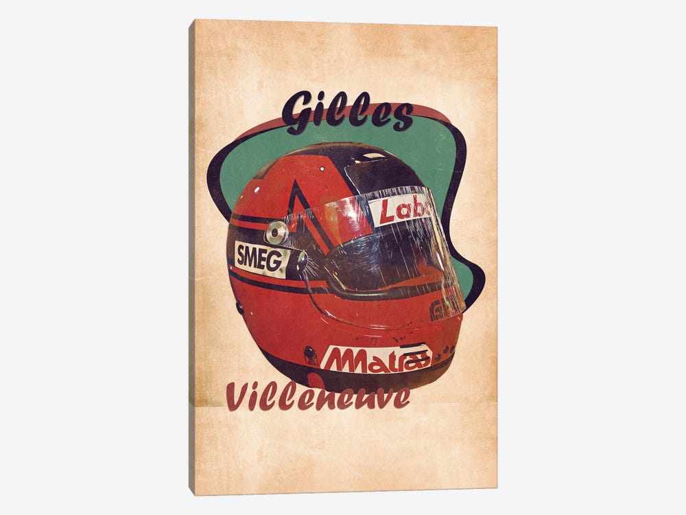 Gilles Villeneuve by Pop Cult Posters 1-piece Canvas Print