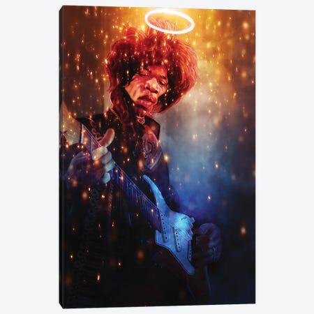 Jimi Hendrix Canvas Print #PCP227} by Pop Cult Posters Canvas Artwork