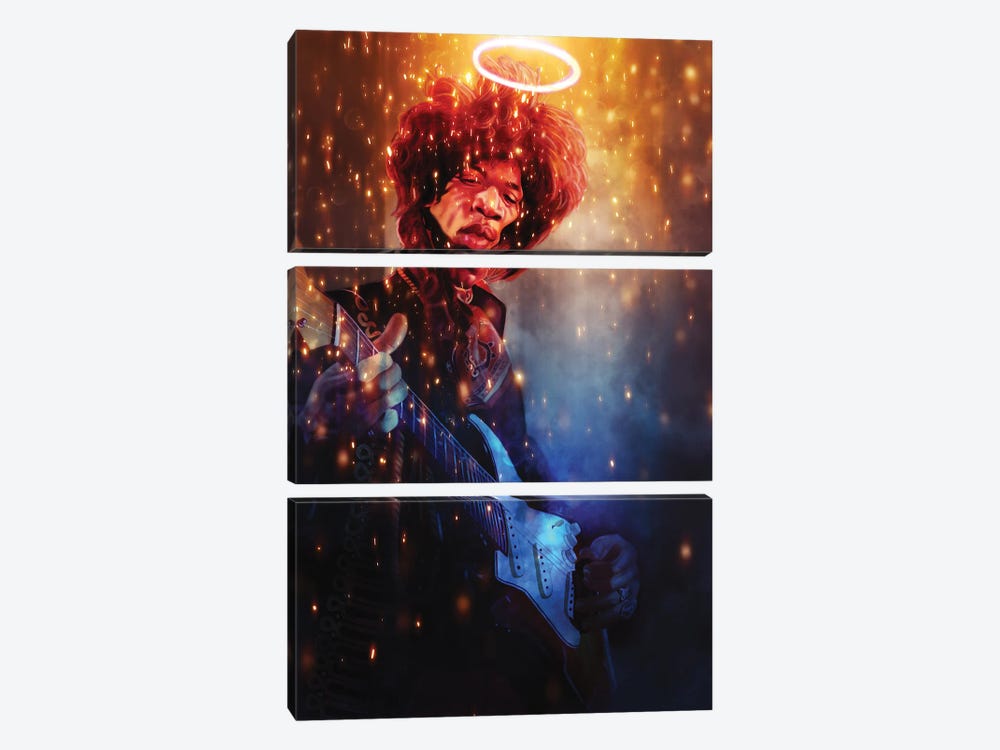 Jimi Hendrix by Pop Cult Posters 3-piece Canvas Print