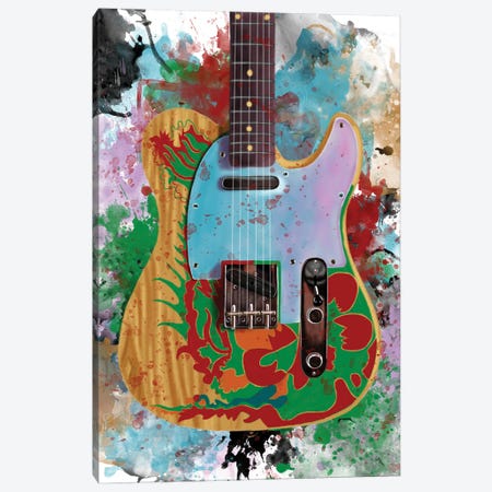 Jimmy Page's Dragon Canvas Print #PCP235} by Pop Cult Posters Canvas Print
