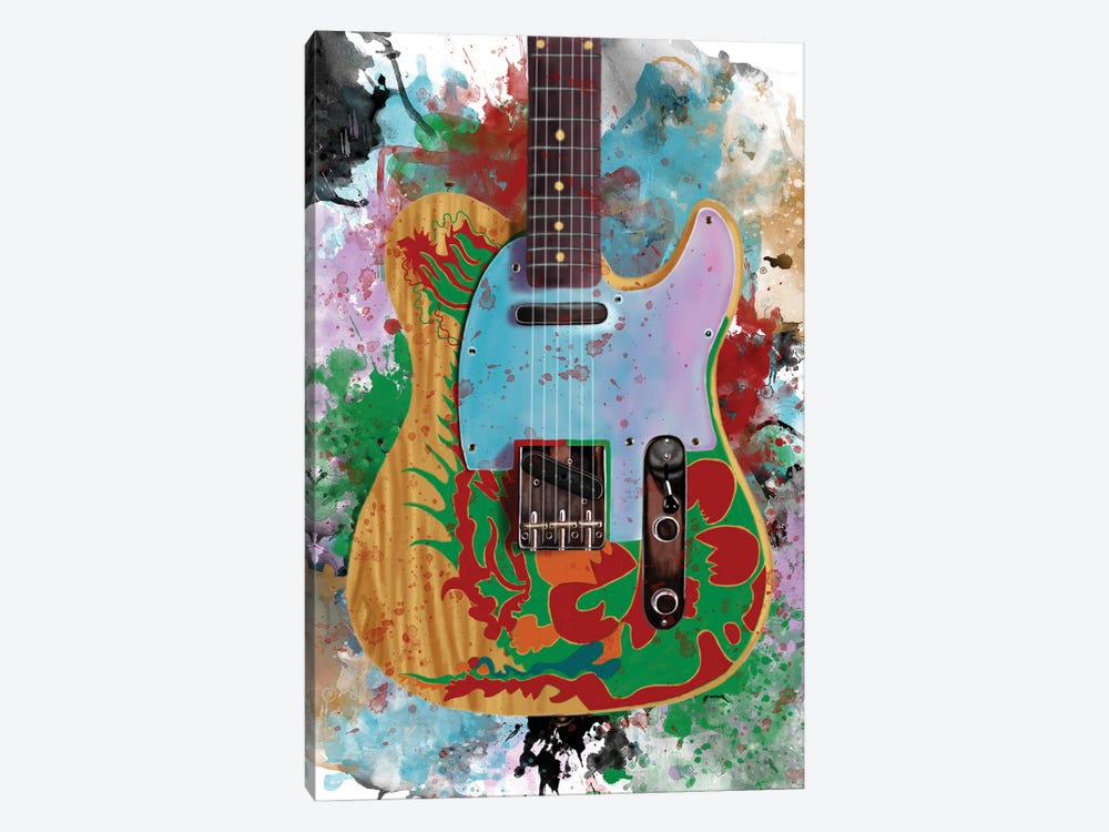Jimmy Page's Dragon by Pop Cult Posters 1-piece Canvas Wall Art
