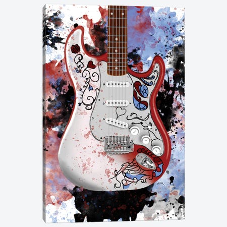 Monterey Guitar Canvas Print #PCP236} by Pop Cult Posters Art Print