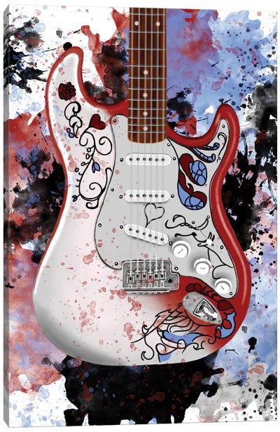 Monterey Guitar Canvas Art Print - Blues Music Art