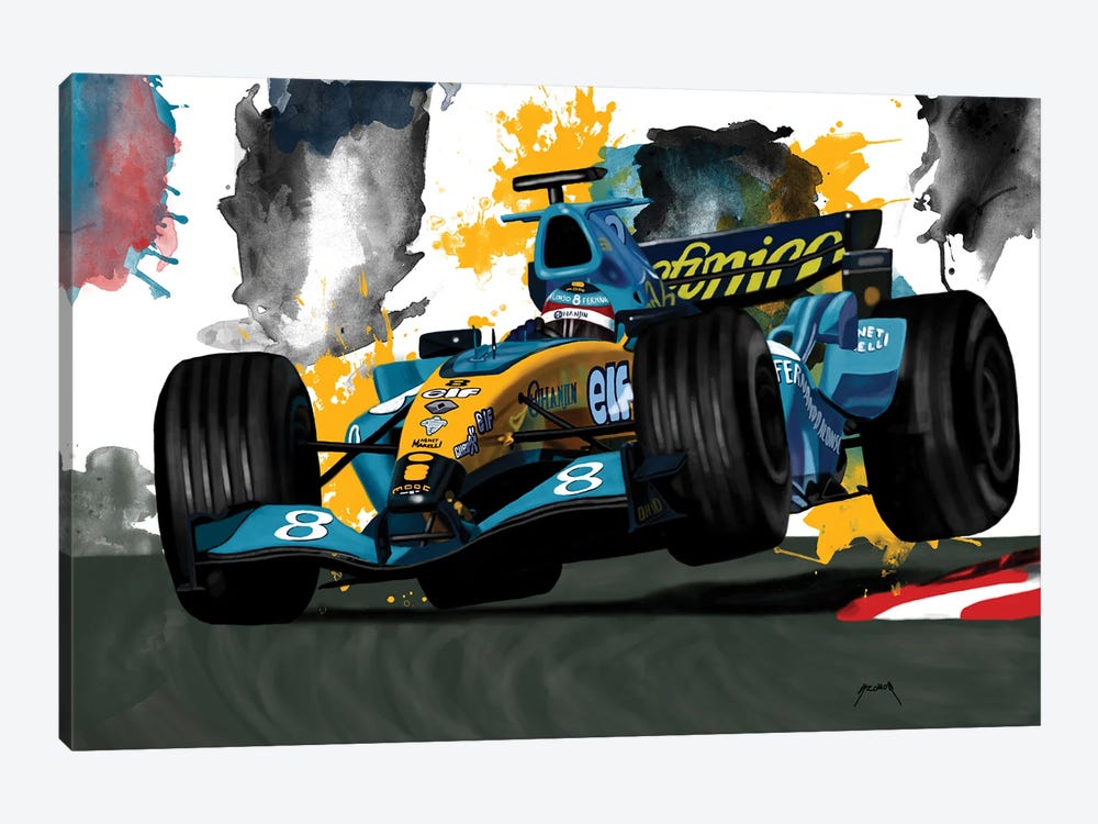 Alonso's Racecar by Pop Cult Posters 1-piece Canvas Print