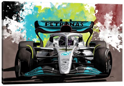 Hamilton's Racecar Canvas Art Print - Pop Cult Posters