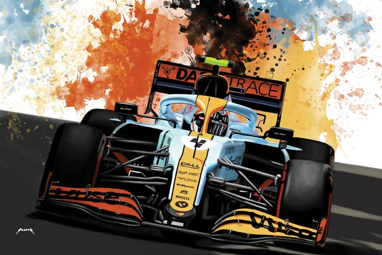 Lando Norris' Racecar by Pop Cult Posters wall art