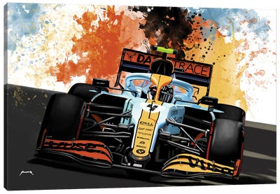 Lando Norris' Racecar Canvas Art Print - Auto Racing Art